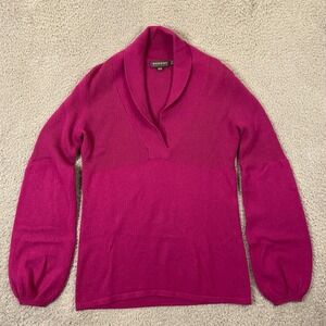 Repeat Sweater Womens 38/S Shawl‎ Neck Bishop Sleeve Knit Cashmere Cozycore Pink